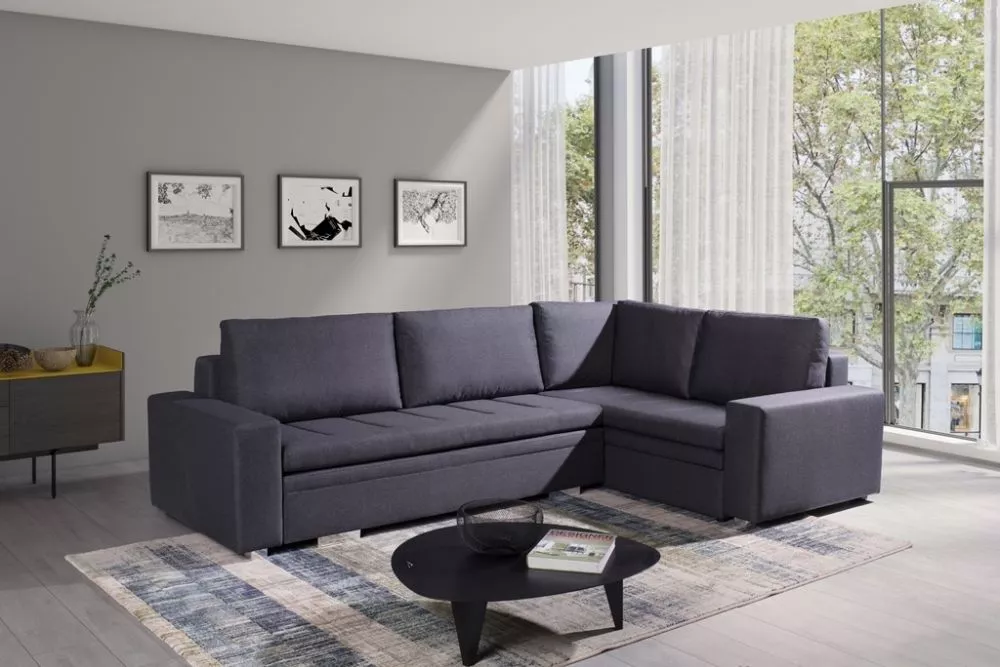 Dīvāns Tia Classic Standard · Tumši pelēks · 195 × 290 × 90 cm