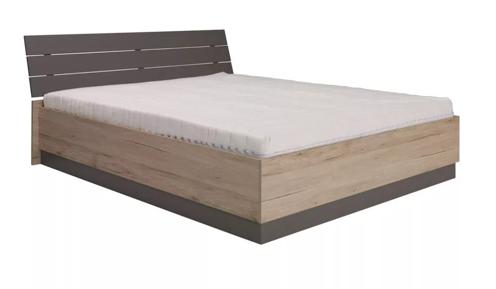 Gulta Dione D04 160x200 ar stelāžu Guļamvietas platums: 160 cm, Korpusa krāsa: ozols sanremo, Guļamvietas garums: 200 cm