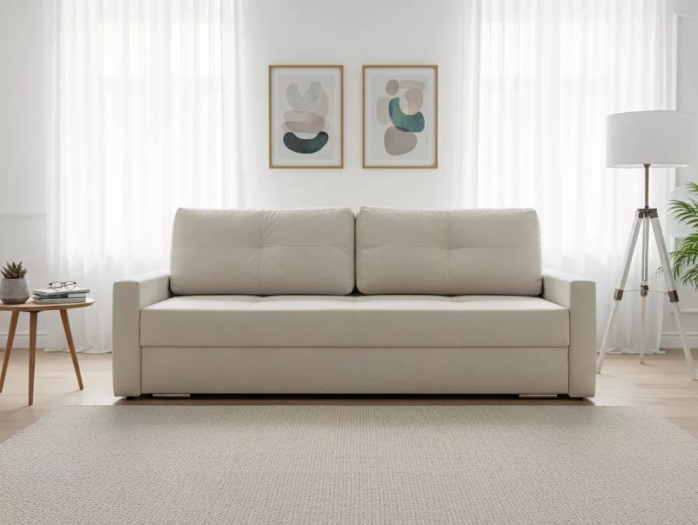 Dīvāns Lukas Lux · Gaiši bēšs · 92 × 226 × 101 cm