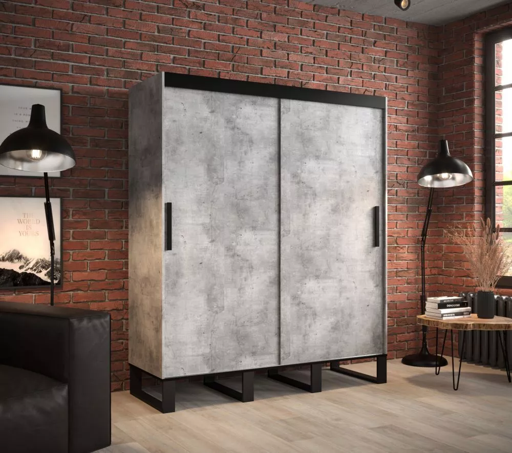 Skapis Loft T · Betons · 180 × 62 × 212 cm