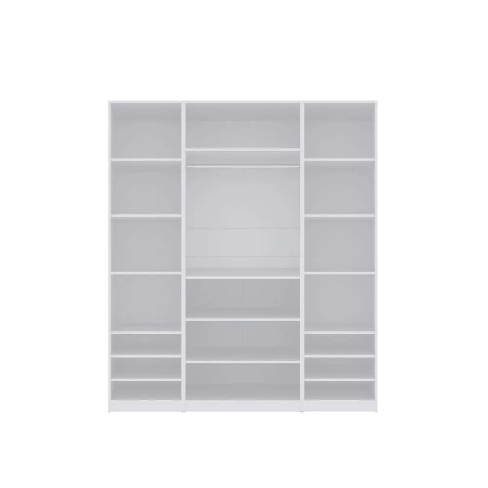 Skapis Tres Set 22 · Balts · 180 × 51 × 206 cm