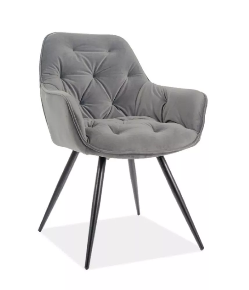 Krēsls Cherry Matt Velvet · Pelēks · 87 × 57 × 43 cm
