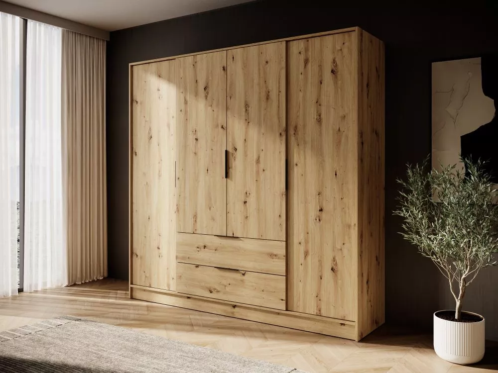 Skapis Kelly 4D · Ozols artisan · 206 × 51 × 200 cm