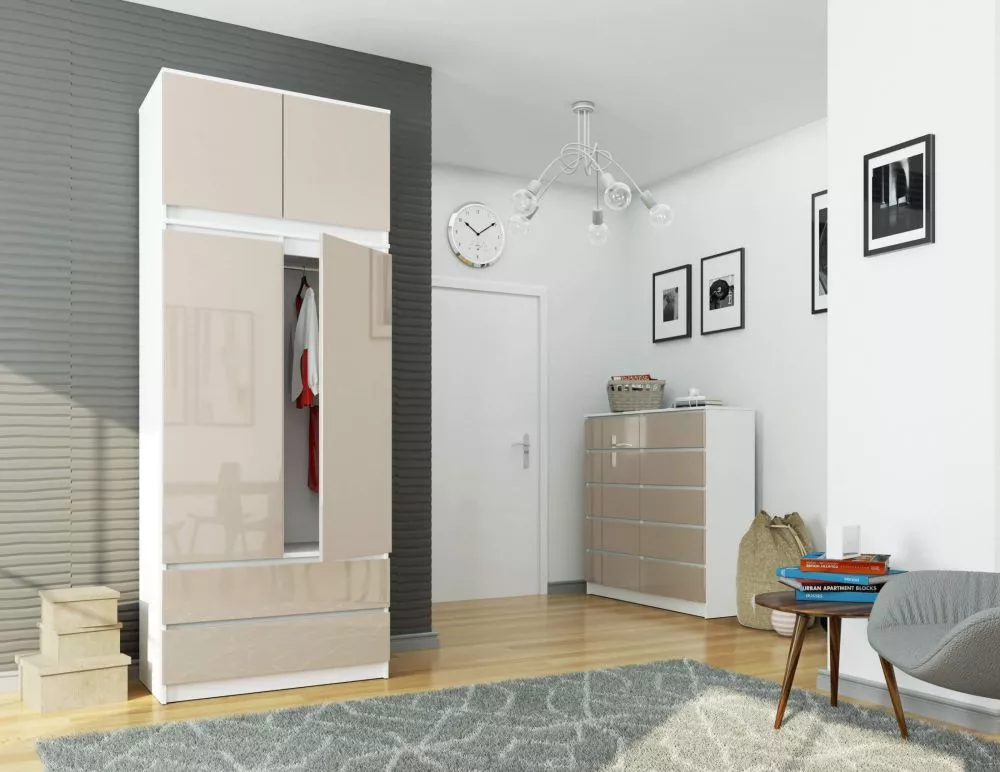 Skapis Star S90 N Gloss · 90 × 50 × 235 cm