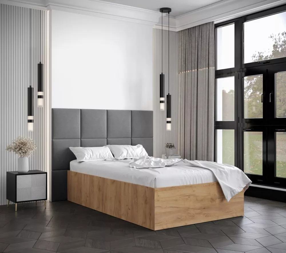 Gulta Bella 4 ar stelāžu Guļamvietas platums: 120 cm, Korpusa krāsa: ozols kraft zelts, Guļamvietas garums: 200 cm, stel