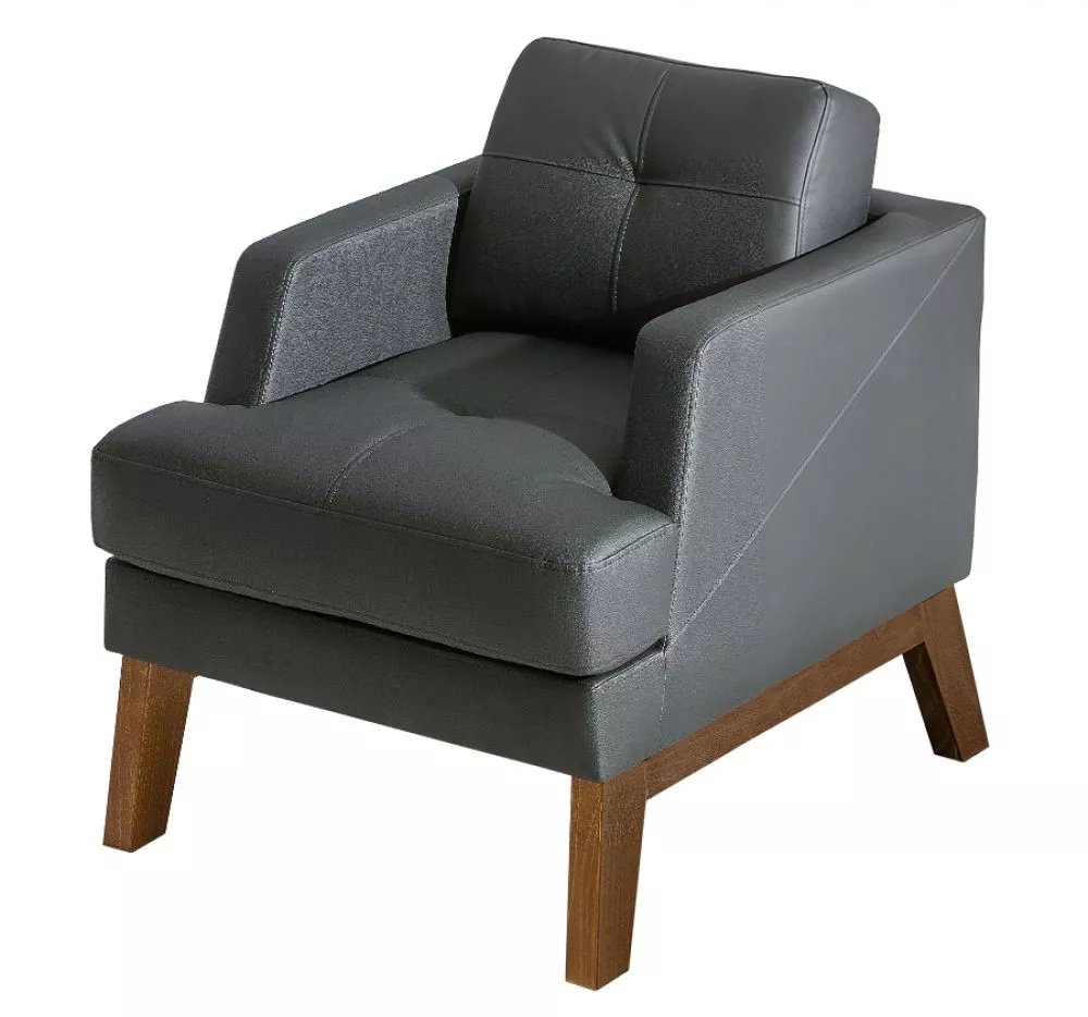 Mīksts krēsls Carlo 1S standard Sēdvietas dziļums: 56 cm, · Grafīts · 78 × 88 × 83 cm