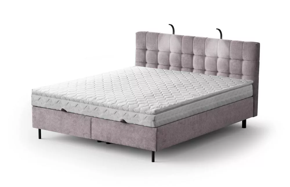 Gulta Muna Standard ar LED Guļamvietas platums: 140 cm, Guļamvietas garums: 200 cm, · Rozā · 146 × 211 × 137 cm