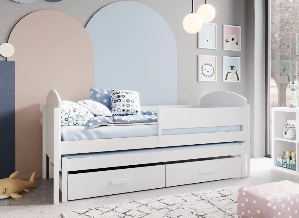 Bērnu gulta Olen ar stelāžam Guļamvietas platums: 90 cm, Guļamvietas garums: 200 cm, · 96 × 212 × 88 cm