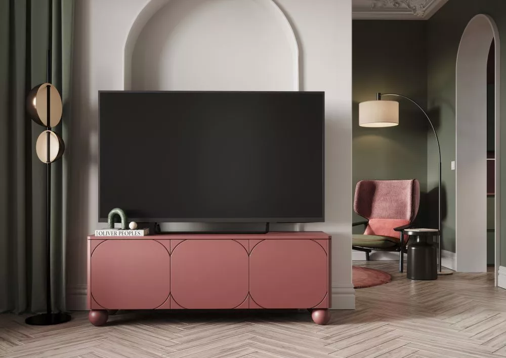 TV tumba Sonatia 2 RTV 150 3D1SZ · Sarkans · 150 × 45 × 57 cm