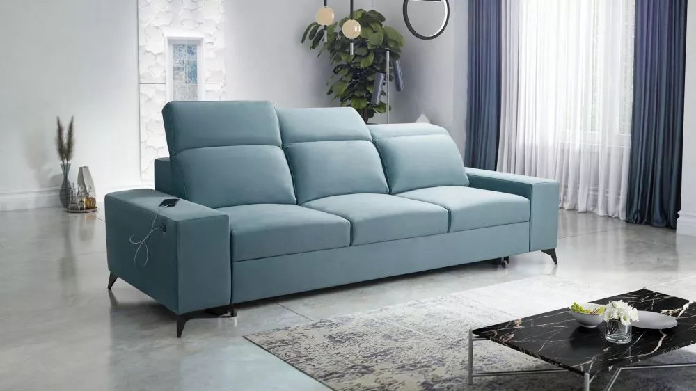 Dīvāns Bartone 3S Standard · Piparmētru · 14 × 258 × 87 cm