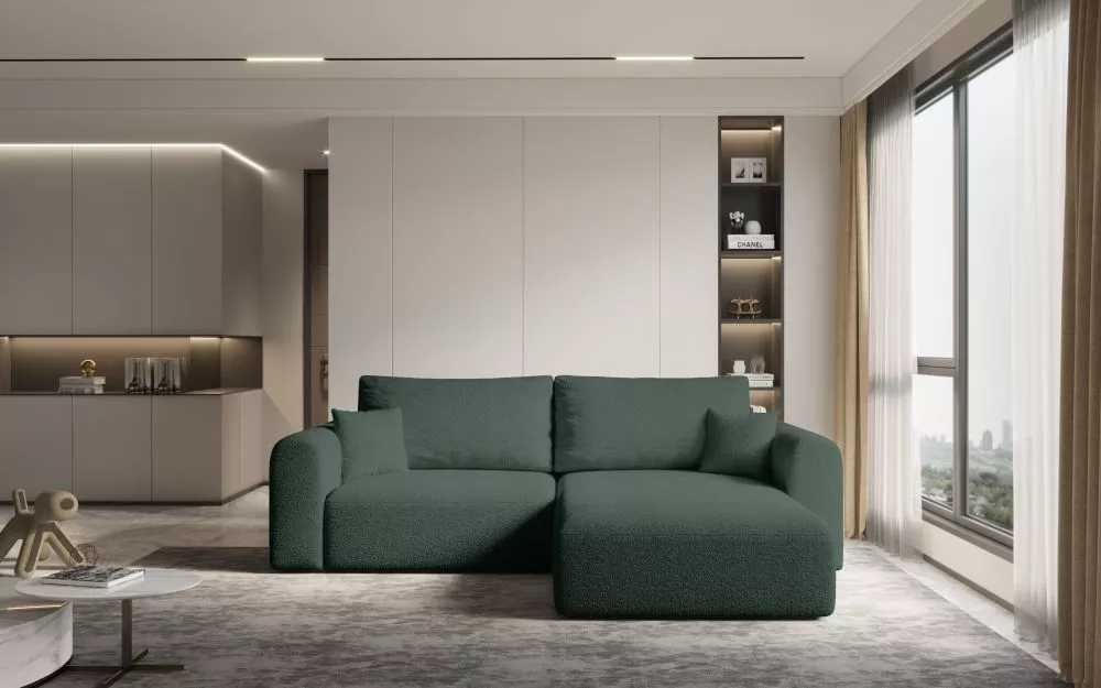 Dīvāns Karo Comfort Standard · Tumši zaļš · 165 × 248 × 79 cm