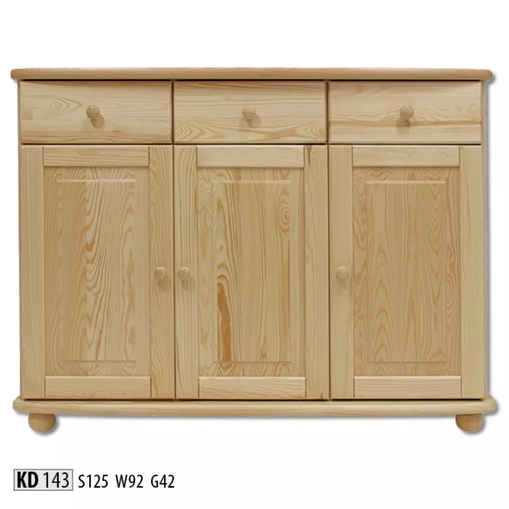 Kumode KD 143 · Priede · 125 × 42 × 92 cm