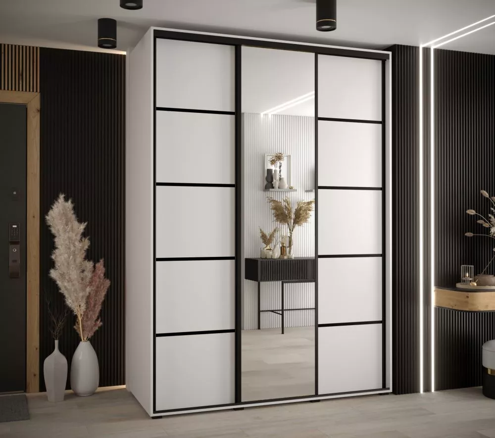 Skapis Cannes 5 · Balts · 170 × 60 × 205.2 cm