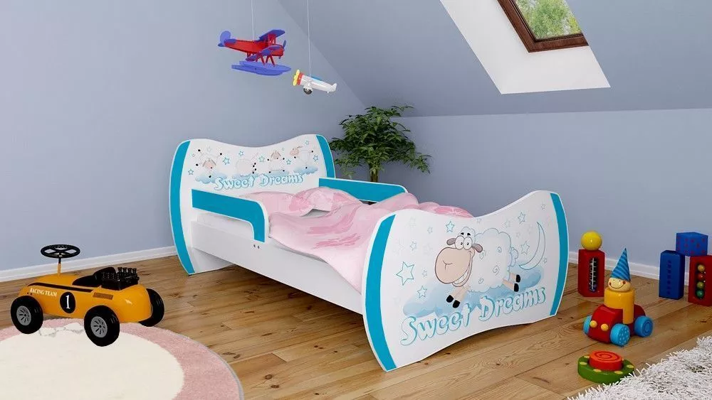 Bērnu gulta Dream L03 160x80 DM13 ar stelāžu Guļamvietas platums: 80 cm, Guļamvietas garums: 160 cm, · 104 × 164 × 71 cm