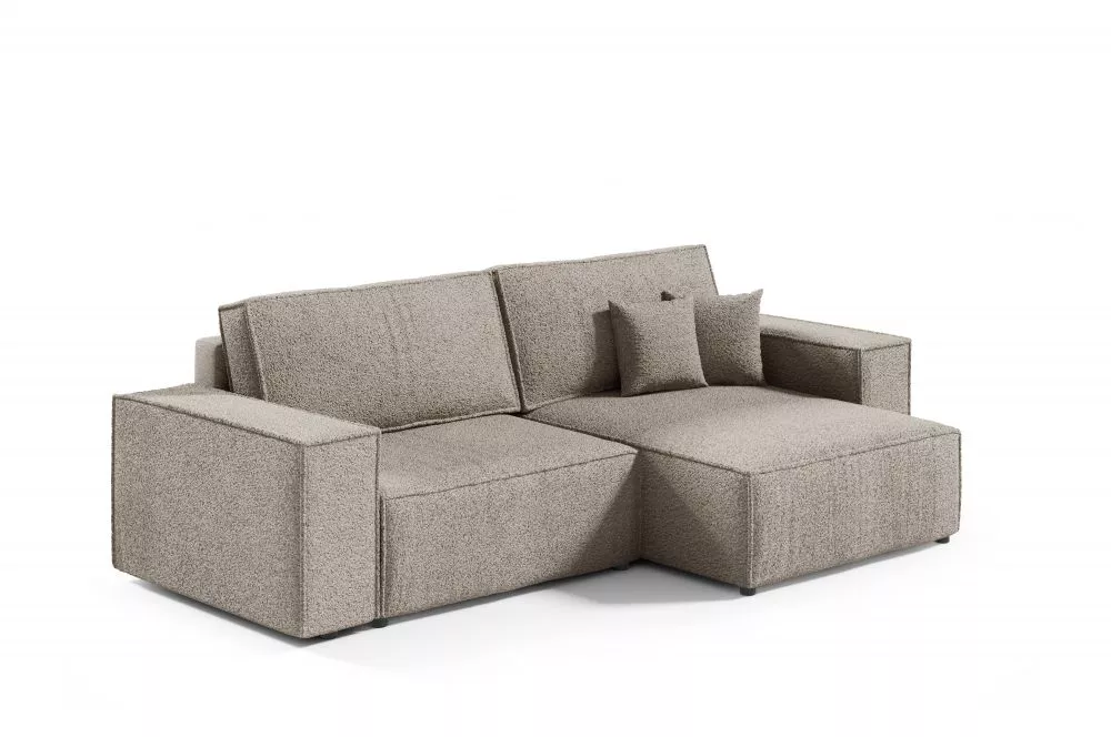 Dīvāns Poso L Mini Standard · Brūni pelēks · 148 × 257 × 70 cm