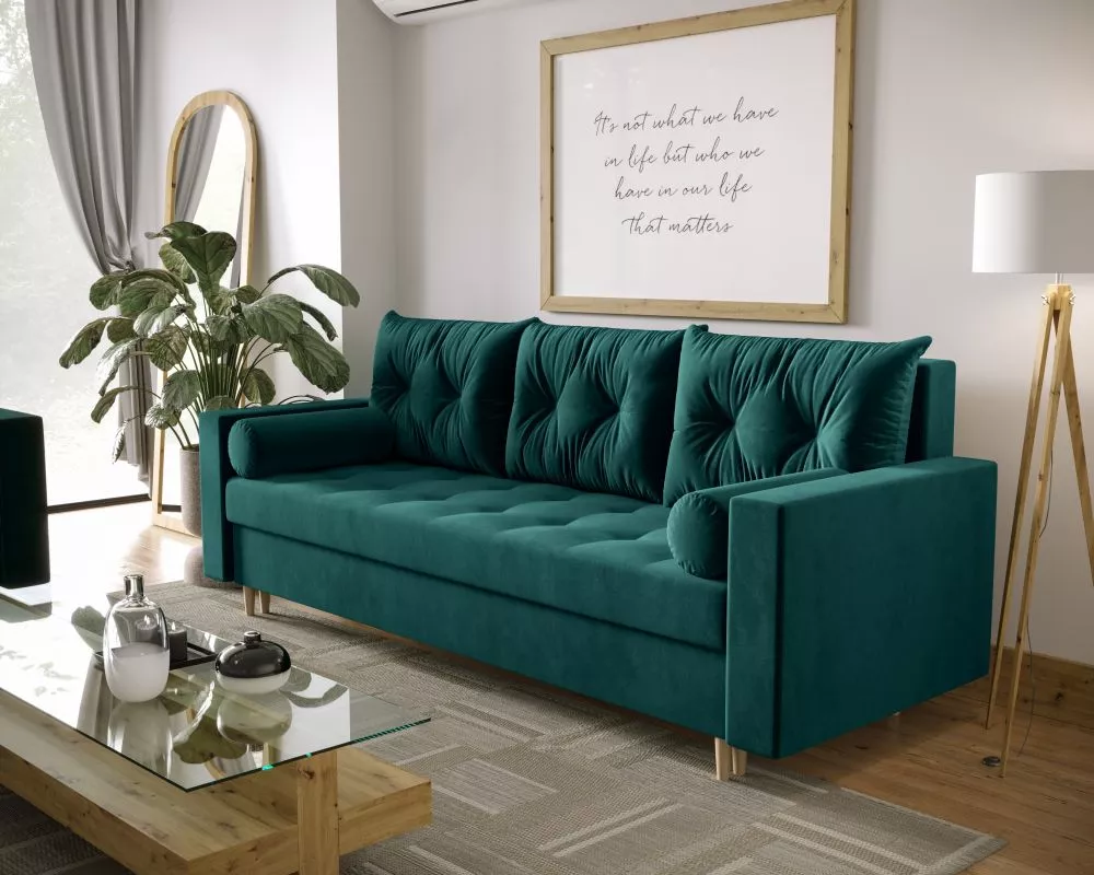 Dīvāns Skandi Sofa standard · Tirkīzs · 87 × 220 × 87 cm