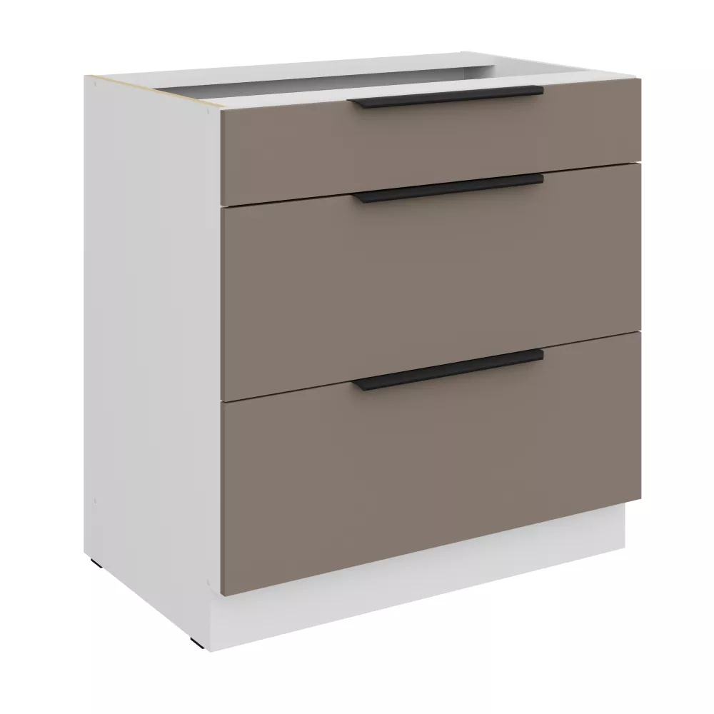 Virtuves skapis Aria Sandgrau 80 D 3S BB