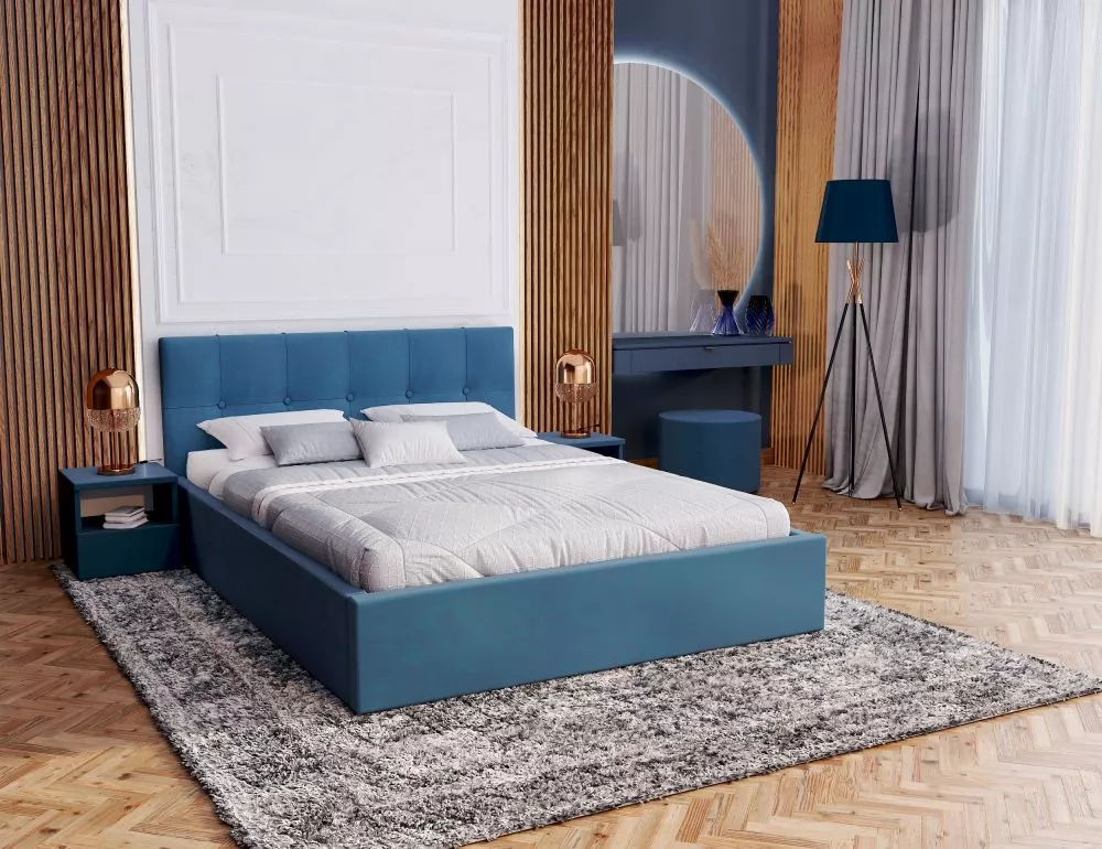Gulta Rino Premium Standard ar stelāžu Guļamvietas platums: 140 cm, Guļamvietas garums: 200 cm, stelāžas tips: metāla, ·