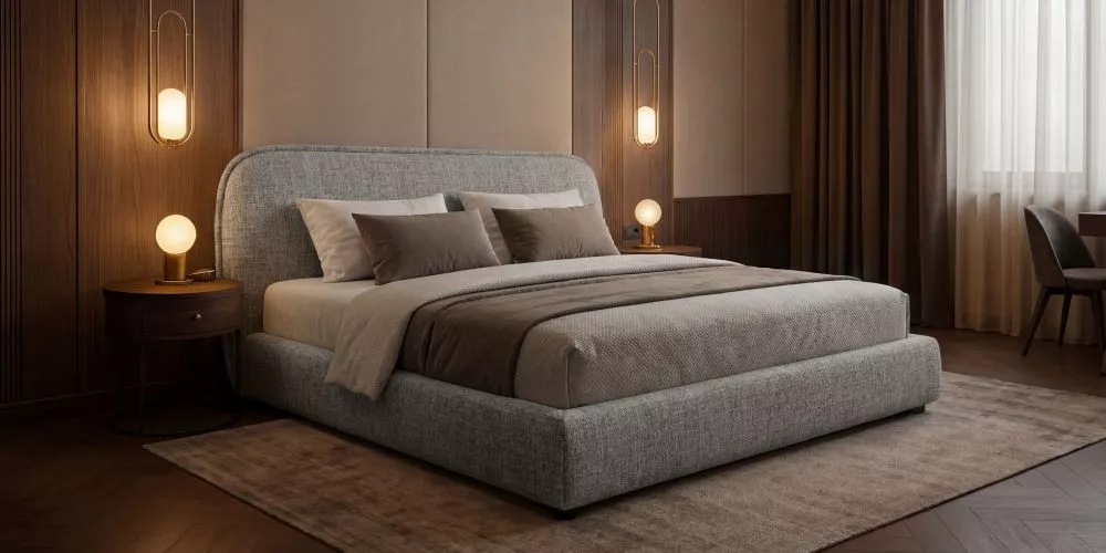 Gulta Olaf Standard ar stelāžām Guļamvietas platums: 140 cm, Guļamvietas garums: 200 cm, stelāžas tips: metāla, · Bēši p