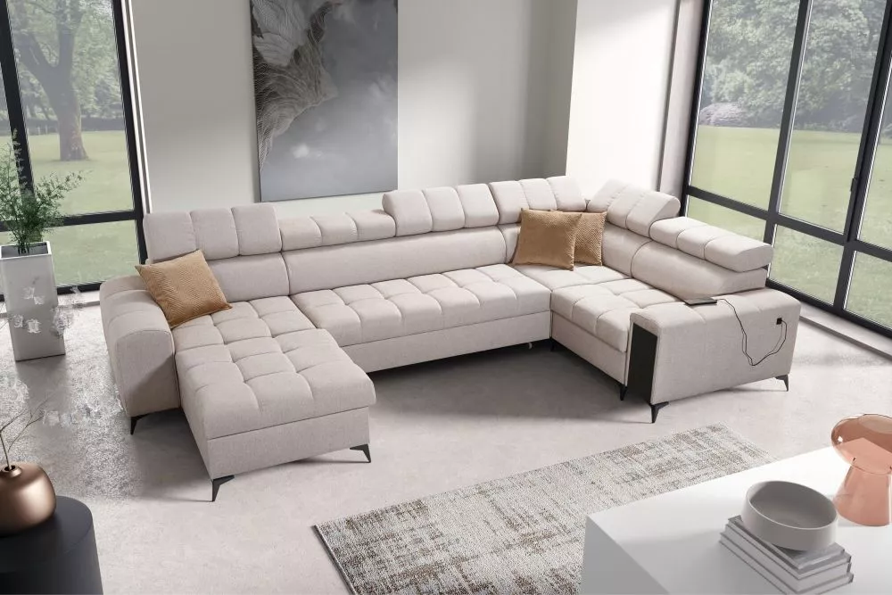 Dīvāns Greco 4 Maxi Standard · Bēšs · 201 × 359 × 84 cm