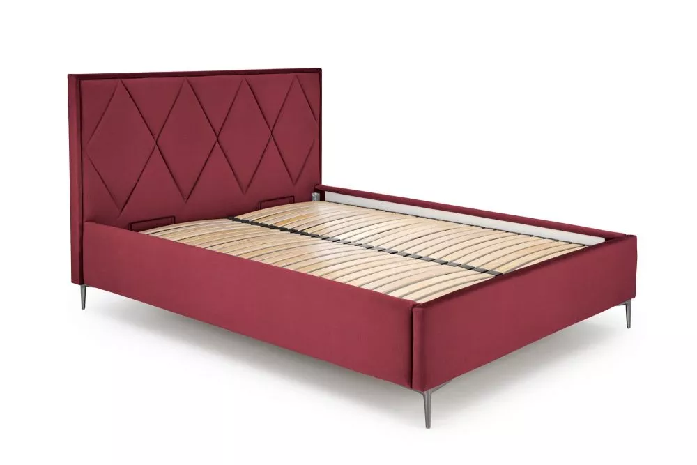 Gulta Modulo 4 160x200 ar stelāžu Guļamvietas platums: 160 cm, Guļamvietas garums: 200 cm, · Tumši sarkans · 175 × 216 ×
