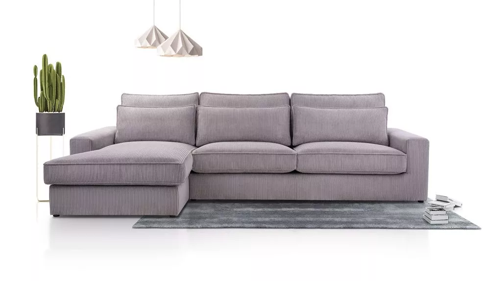 Dīvāns Cleo Mini Standard · Pelēks · 176 × 276 × 89 cm