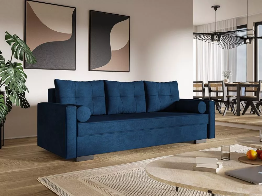 Dīvāns Comfort 2 3S Standard · Zils · 90 × 215 × 86 cm
