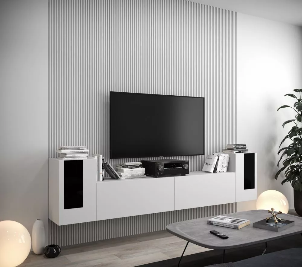 Sekcija New Concept C87 · Balts · 256 × 35 × 60 cm