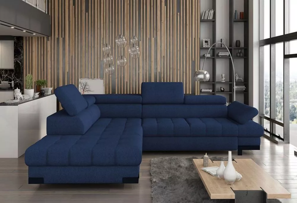 Dīvāns Selva L Standard · Zils · 223 × 263 × 75 cm