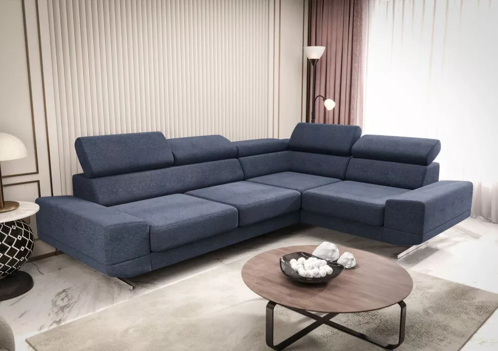 Dīvāns Milano 2 standard · Zils · 200 × 270 × 78 cm