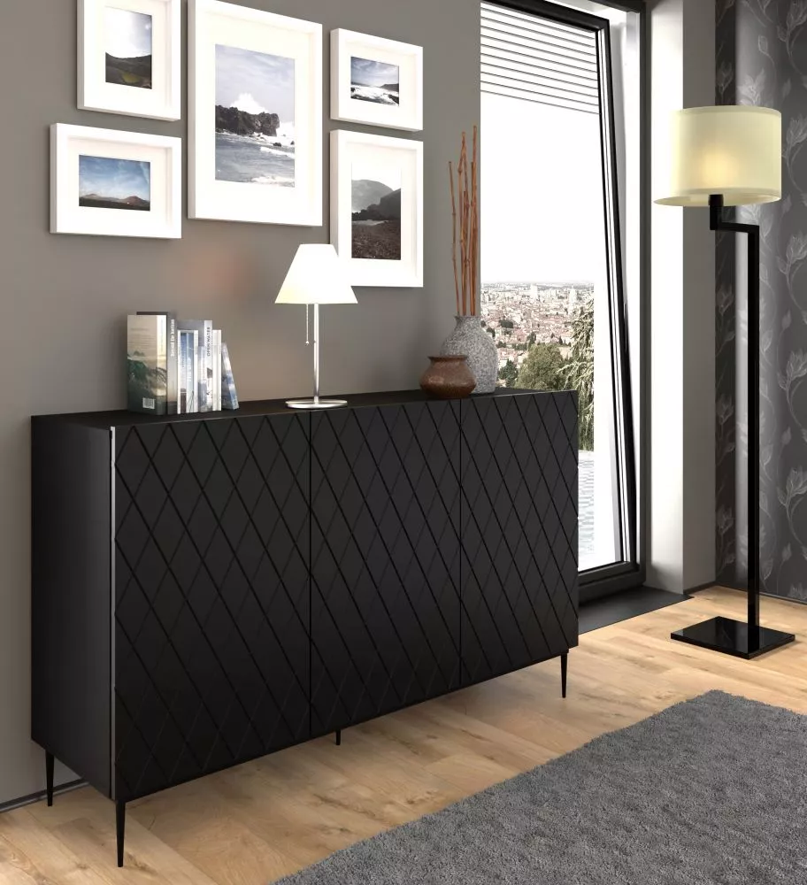 Kumode Diuna Black 01 · 145 × 40 × 99 cm