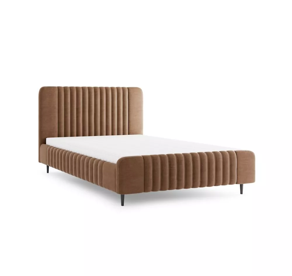 Gulta Aurena AU11 ar stelāžām Guļamvietas platums: 140 cm, Guļamvietas garums: 200 cm, stelāžas tips: koka, · Brūns · 15