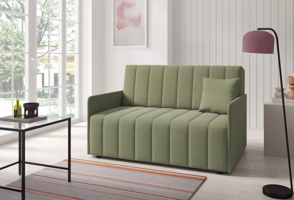 Mīksts krēsls Neo 3 standard Sēdvietas dziļums: 60 cm, · Gaiši zaļš · 140 × 97 × 85 cm