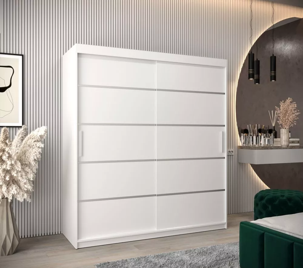 Skapis Verona 1 · Balts · 180 × 62 × 200 cm