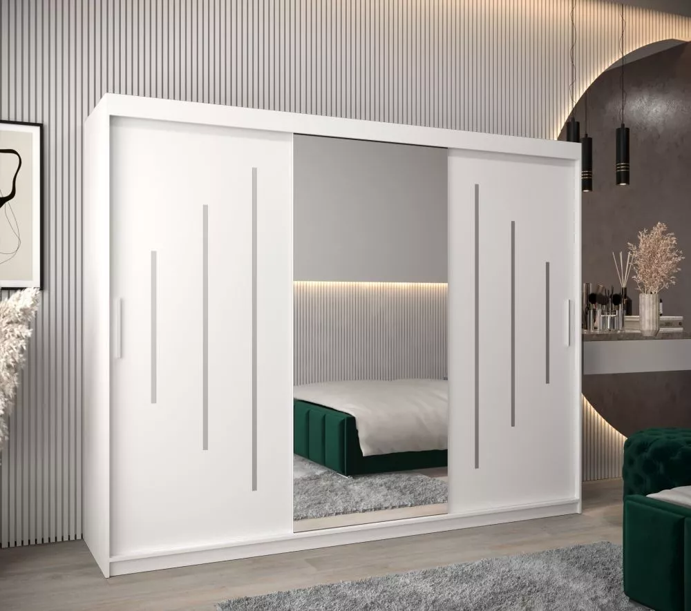 Skapis York 1 · Balts · 250 × 62 × 200 cm