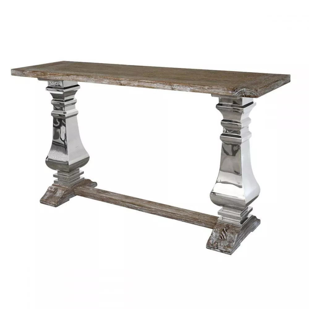 Kosmētikas galds Glamour GL1527 · Balināts ozols · 160 × 45 × 85 cm