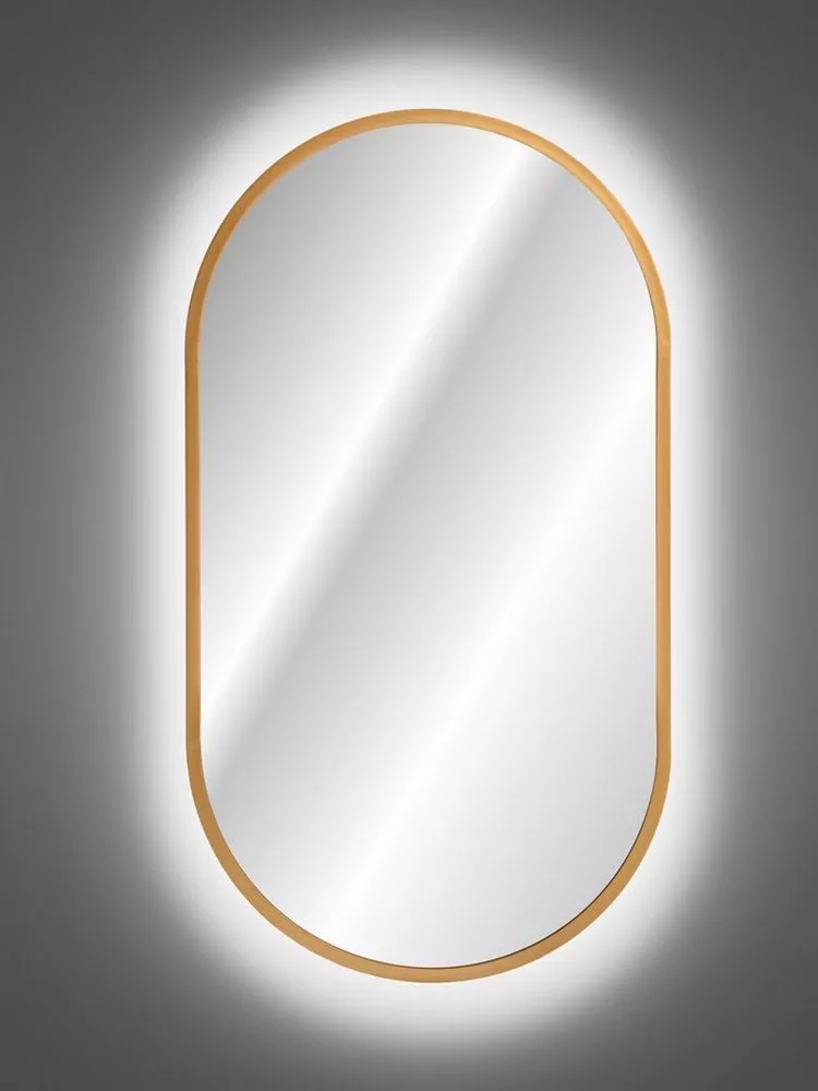 Spogulis Apollo LED · Zelta · 50 × 90 cm