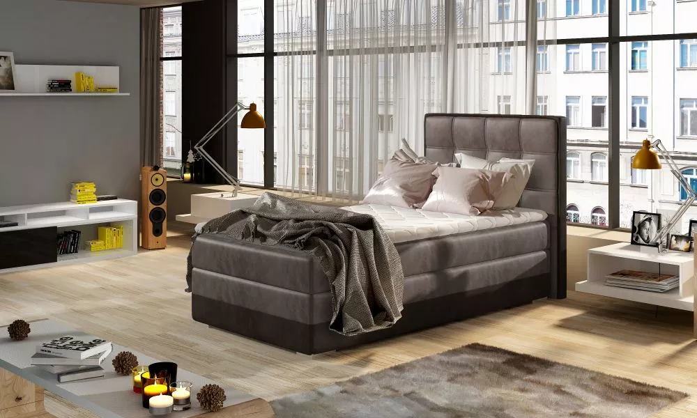 Gulta Aster 90x200 Boxspring standard Guļamvietas platums: 90 cm, Guļamvietas garums: 200 cm, · Brūns + tumši brūns · 95