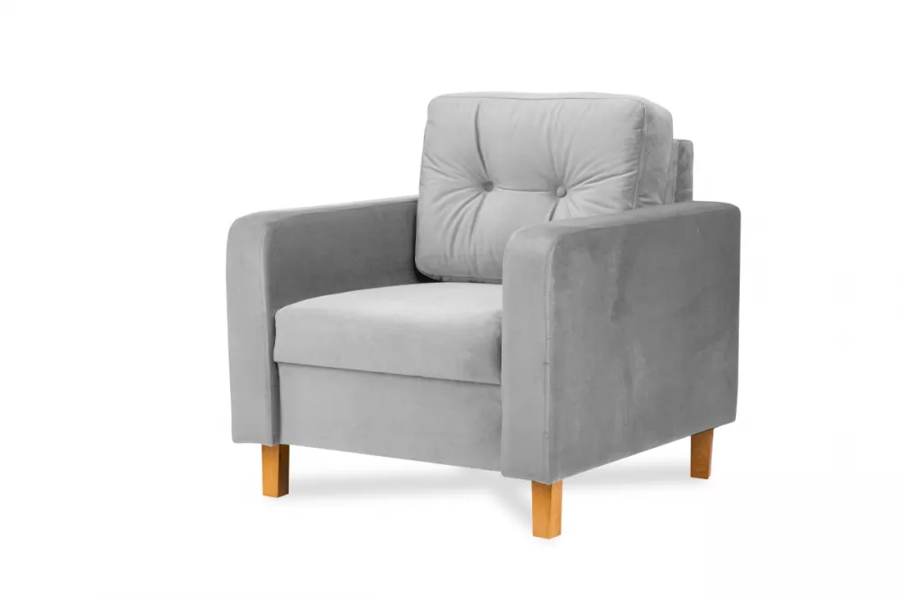 Mīksts krēsls Eriso 1S Standard Sēdvietas dziļums: 57 cm, · Pelēks · 80 × 75 × 75 cm
