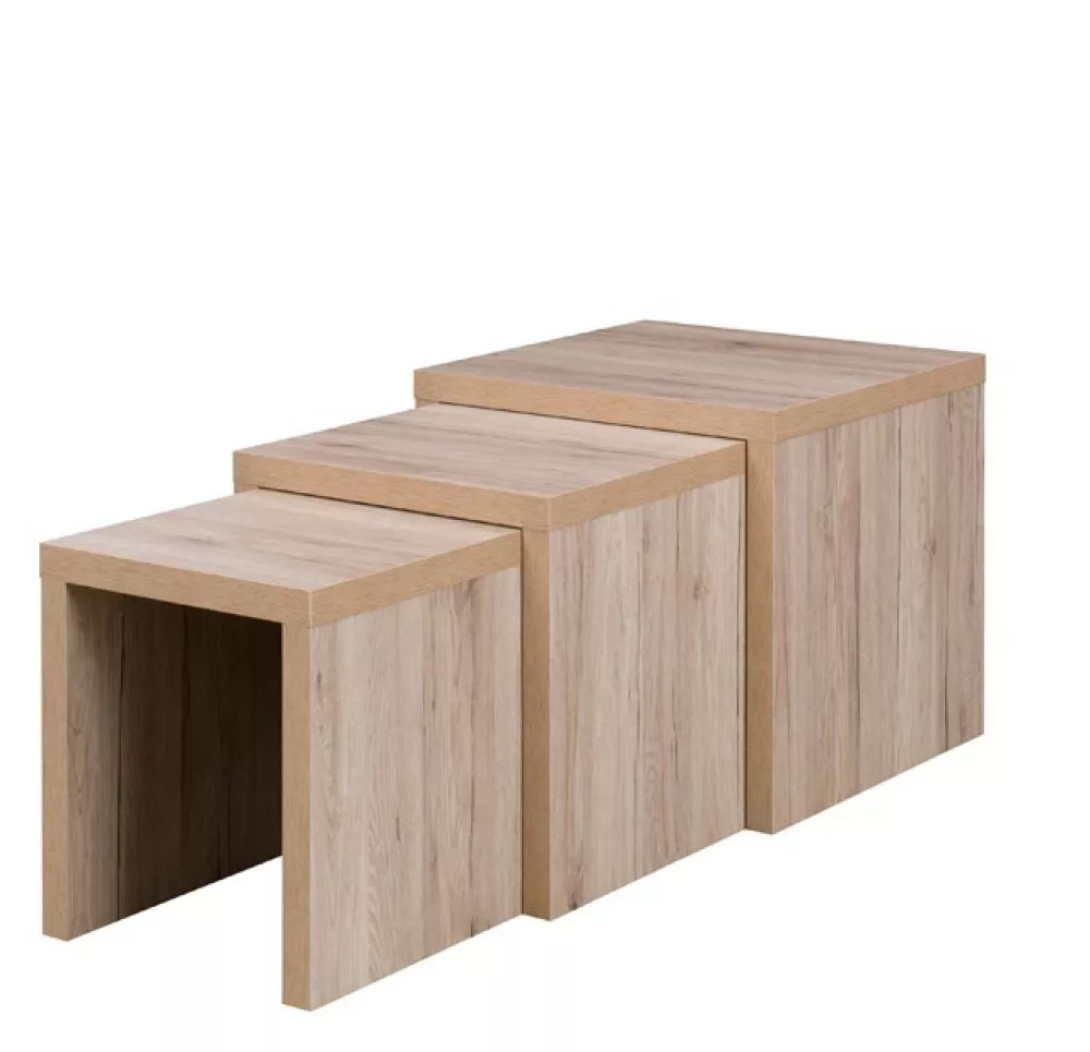 Žurnālgalds Cube Set · Ozols sanremo · 55 × 55 × 51 cm