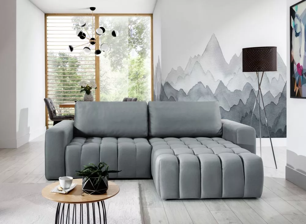 Dīvāns Bonett Premium Standard · Pelēks · 160 × 245 × 85 cm