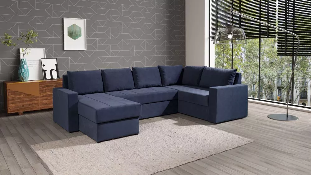 Dīvāns Denver Maxi Standard · Grafīts · 188 × 300 × 95 cm