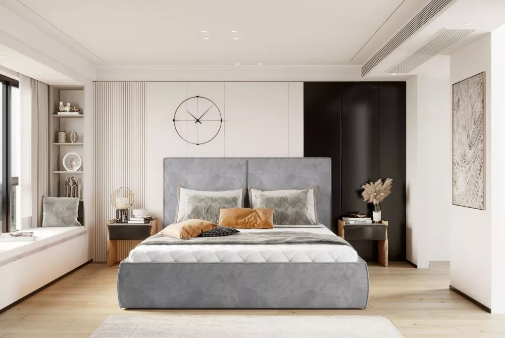 Gulta Nicole ar stelāžu Guļamvietas platums: 140 cm, Guļamvietas garums: 200 cm, stelāžas tips: metāla, · 172 × 217 × 11