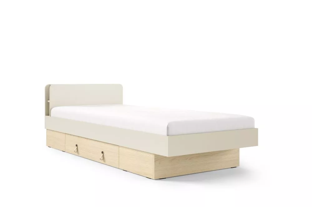 Gulta Salerno SA18L Guļamvietas platums: 90 cm, Korpusa krāsa: macadamia, Guļamvietas garums: 200 cm, · 94 × 218 × 67 cm