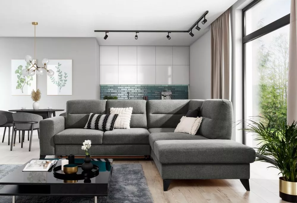 Dīvāns Cassara Premium Standard · Tumši pelēks · 237 × 277 × 100 cm