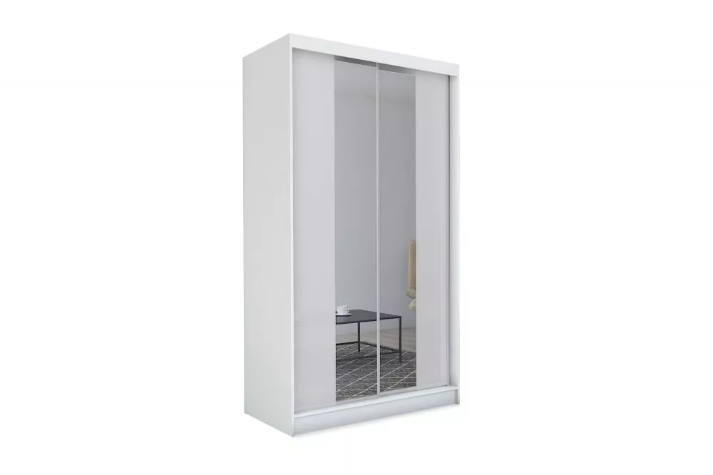 Skapis Luzon ar LED · Balts · 150 × 61 × 216 cm