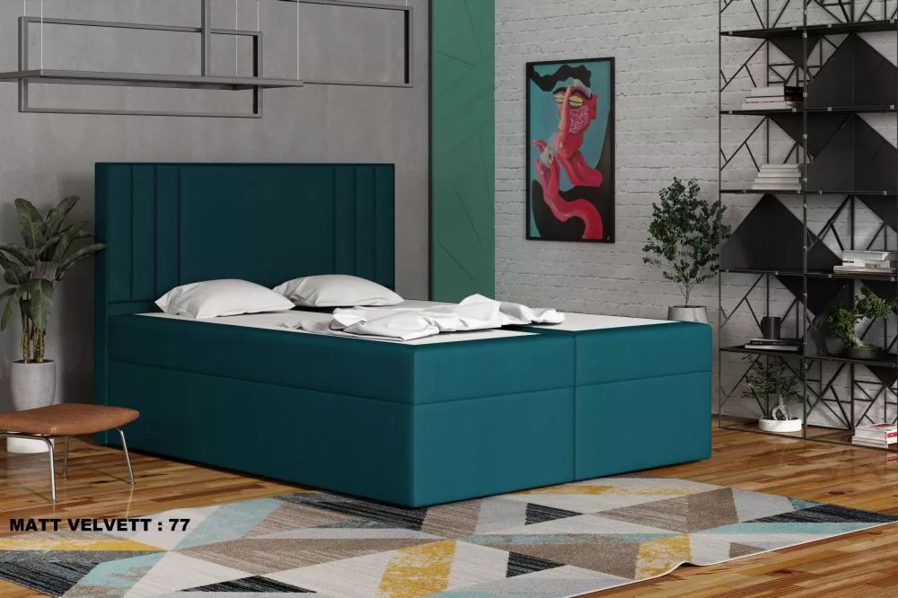 Gulta Cosmo 1 Standard Guļamvietas platums: 80 cm, Guļamvietas garums: 200 cm, · tumšs tirkīzs · 82 × 210 × 120 cm