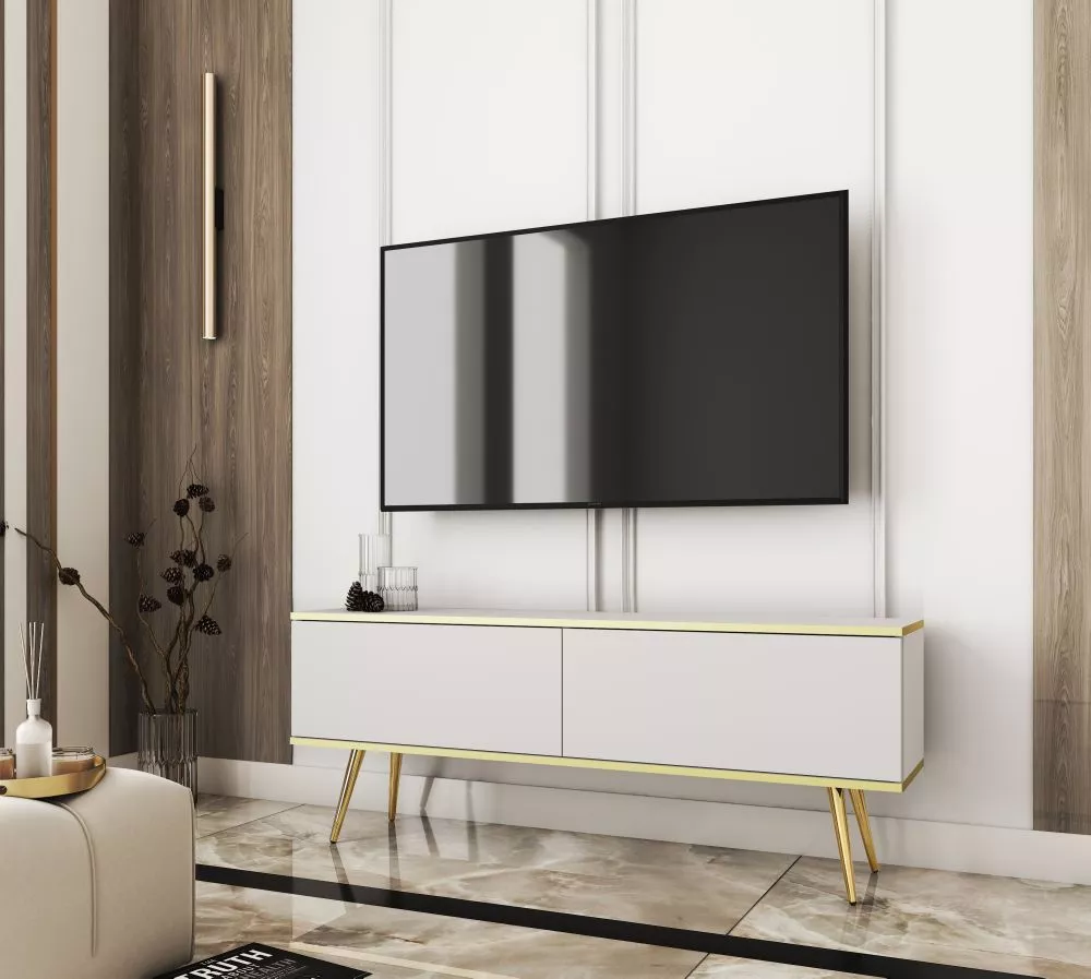 TV tumba Oro Gold · 135 × 32 × 53 cm