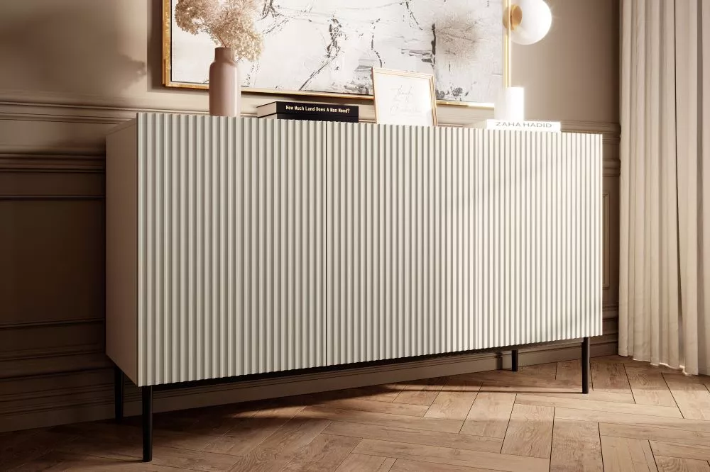 Kumode Nicole K150 3D Black · Gaiši bēšs · 150 × 45 × 85 cm