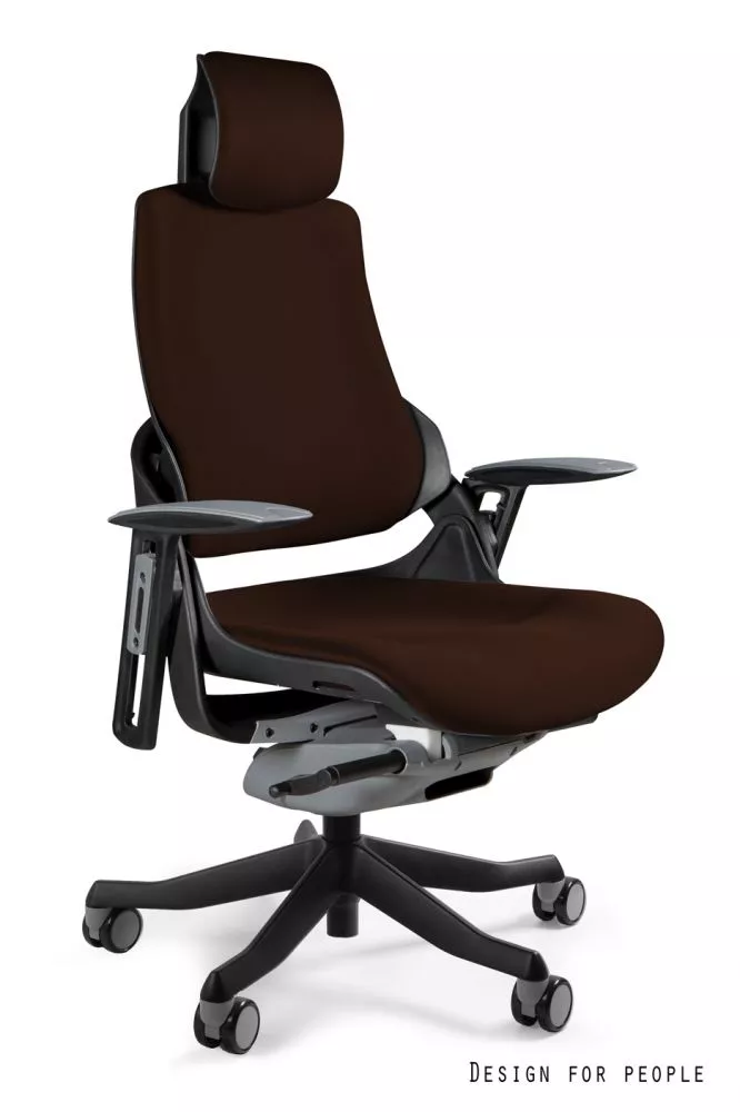 Datorkrēsls Wau T Korpusa krāsa: tumši brūns, Elementu krāsa: melns, Sēdvietas platums: 47 cm, · 68 × 51 × 117 cm